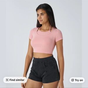 HALARA Soft Pink Women's Crop Top